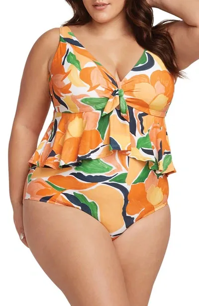 Artesands De L'hortus Chagall One-piece Swimsuit In Orange