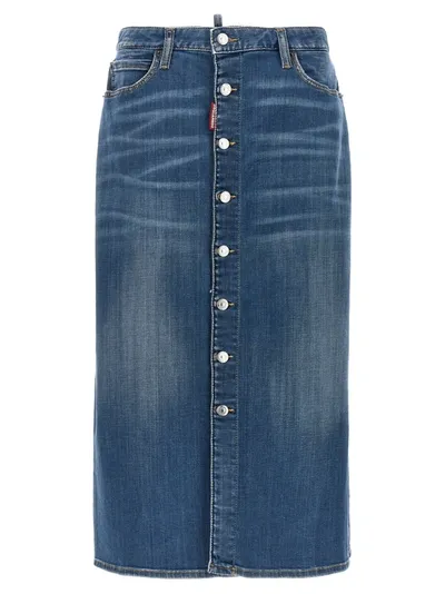 Dsquared2 Denim Long Skirt Skirts In Default Title