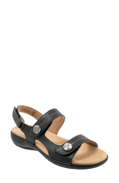 Trotters Romi Stitch Slingback Sandal In Black