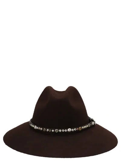 Golden Goose Fedora Hats In Dark Brown