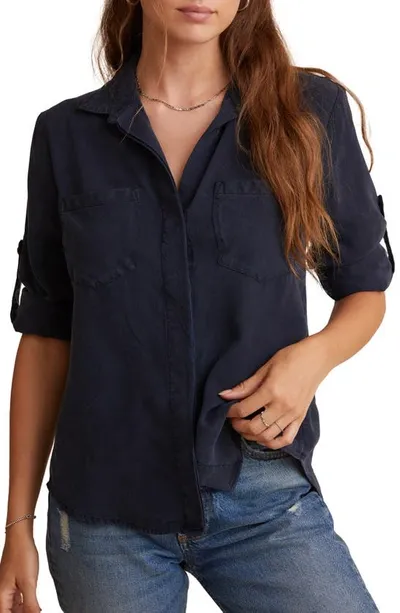 Bella Dahl Split Back Button-up Shirt In Endless Sea