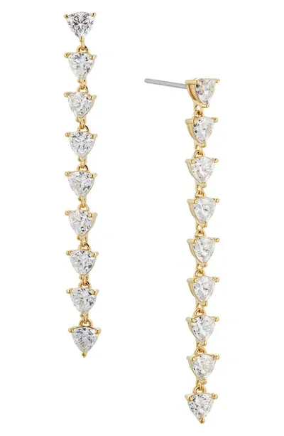 Nadri Gwen Cubic Zirconia Linear Drop Earrings In Gold