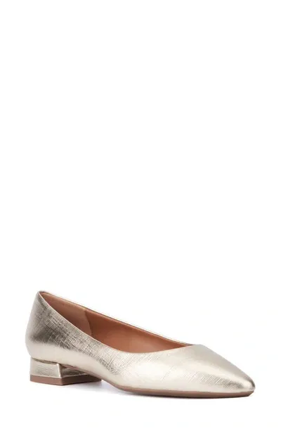 Aquatalia Penina Pointed Toe Flat In Platino