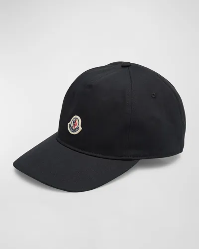 Moncler Logo Baseball Cap In Black