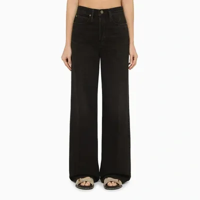 Frame Wide-leg Jeans 1978 Supernova Denim In Black