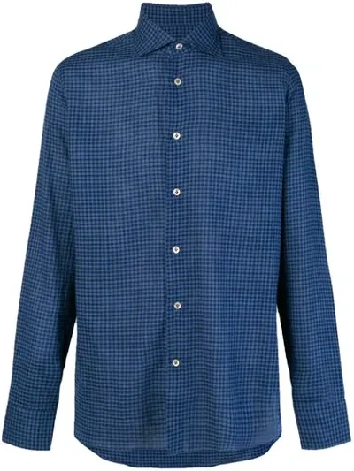 Borriello Plaid Button Shirt In Blue