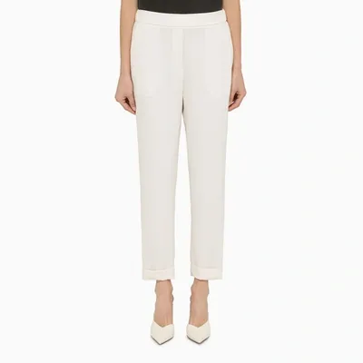 P.a.r.o.s.h Ometto Trousers Cream In White