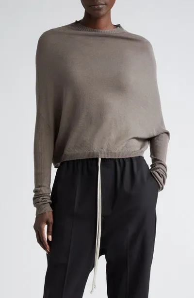 Rick Owens Crater Cashmere Sweater In Dust