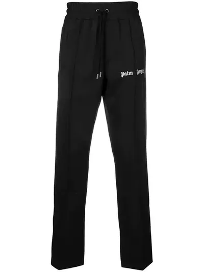 Palm Angels Drawstring Track Trousers In Black