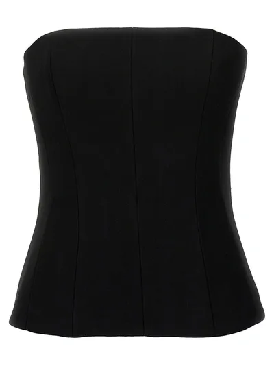 Monot Bustier Top Tops In Black