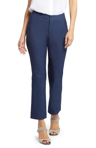 Nydj Ankle Slim Trouser Pants In Dk Blue Heather