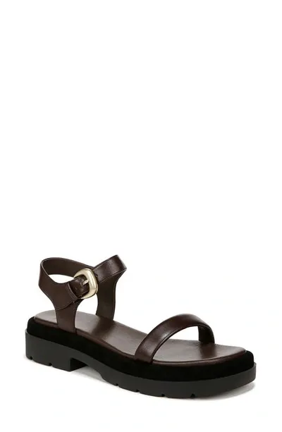 Vince Heloise Ankle Strap Platform Sandal In Cacao Brown