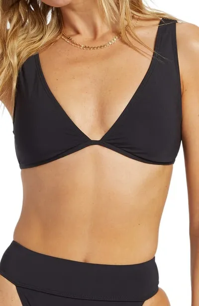 Billabong Sol Searcher Ava Bikini Top In Black Pebble