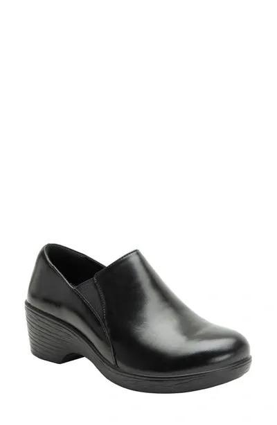 Alegria By Pg Lite Wedge Clog Sole Slip-on In Noir