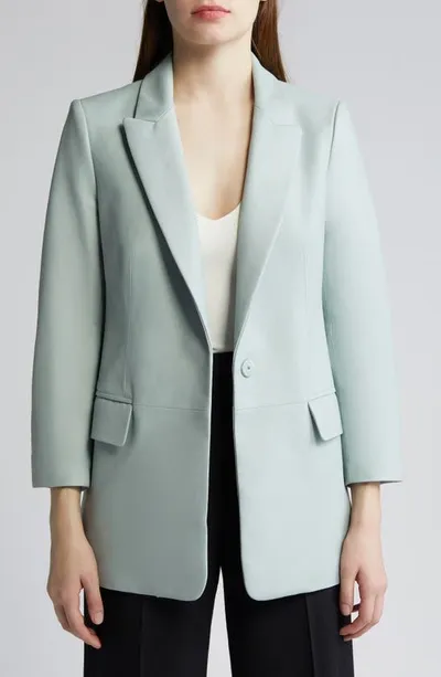 Kobi Halperin Rosalie Leather Blazer In Blue Grass