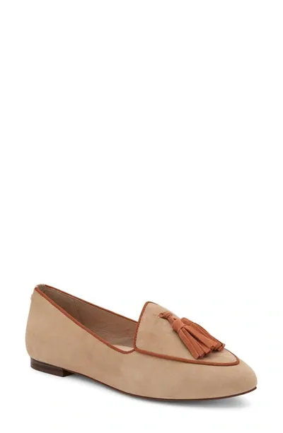 Birdies Heron Flat In Carmello Suede Tassel