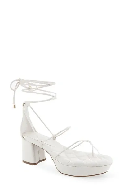 Aerosoles Caramia Ankle Wrap Platform Sandal In Eggnog