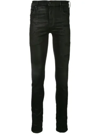 Rta Distressed Patch Skinny Jeans In Black