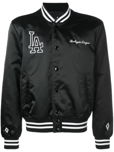 Marcelo Burlon County Of Milan Marcelo Burlon - L.a. Dodgers Embroidered Bomber Jacket - Mens - Black