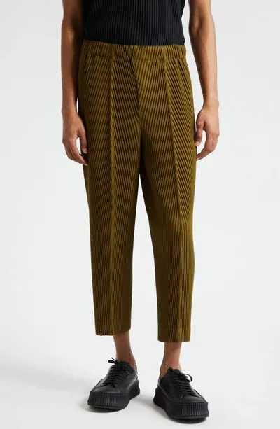 Issey Miyake Pleated Pull-on Pants In Braun