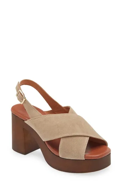 Cordani Wendy Slingback Platform Sandal In Brown