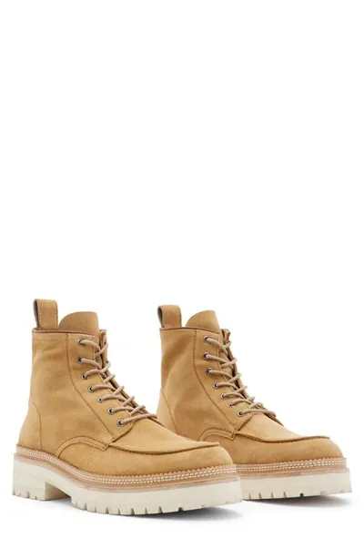 Allsaints Castle Lug Sole Boot In Tan