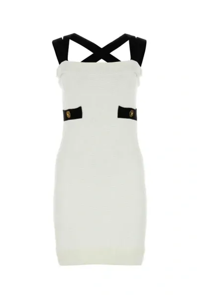 Patou 3d Jp Short Dress In Bianco