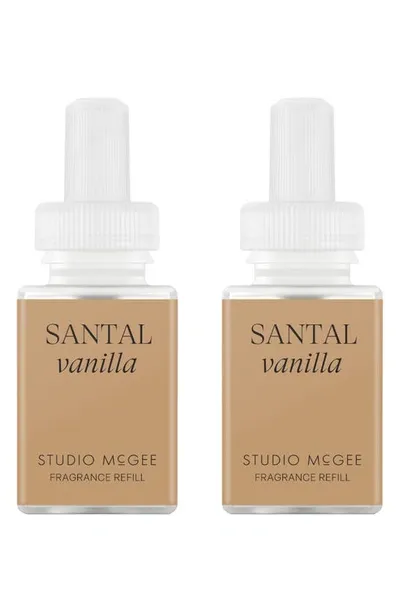 Pura X Studio Mcgee White Bergamot 2-pack Diffuser Fragrance Refills In Santal Vanilla