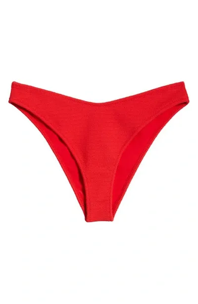 Montce Crimson Scrunch Swim Bottoms In Crimson Micro Scrunch