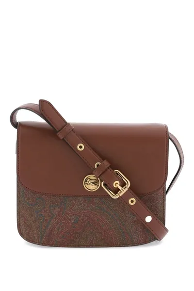 Etro Essential Large Crossbody Bag In Brown