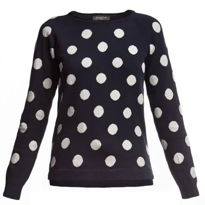 Rumour London Emmy Long Sleeve Polka Dot Jumper