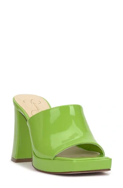 Jessica Simpson Kashet Platform Slide Sandal In Spring Green