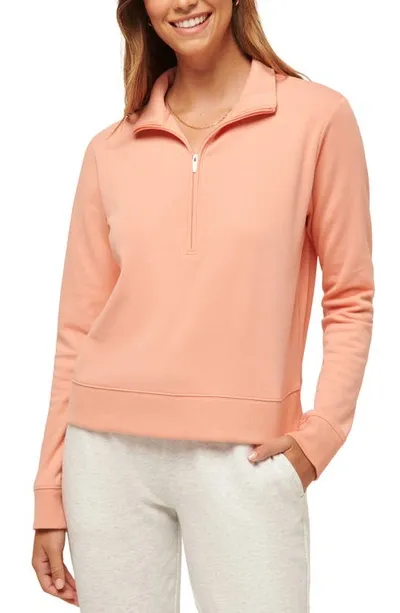 Travis Mathew Cloud Half Zip Pullover In Canyon Sunset