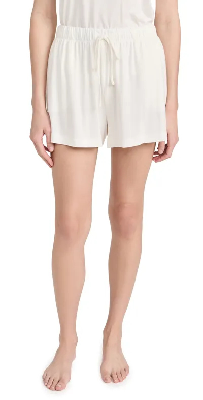 Eberjey Gisele Drawstring Pajama Shorts In Ivory