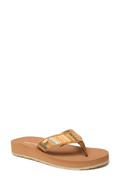 Minnetonka Hedy 2.0 Flip Flop In Tan Multi