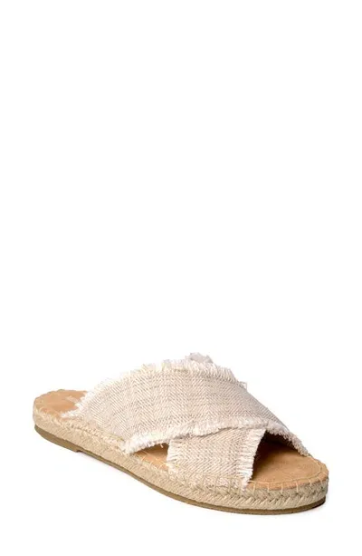 Minnetonka Pepper Espadrille Slide Sandal In White