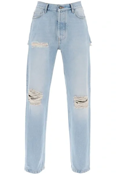 Darkpark Naomi Jeans With Rips And Cut Outs In Blue