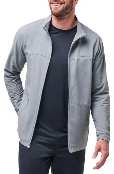 Travis Mathew Valley View Zip Jacket In Heather Grey