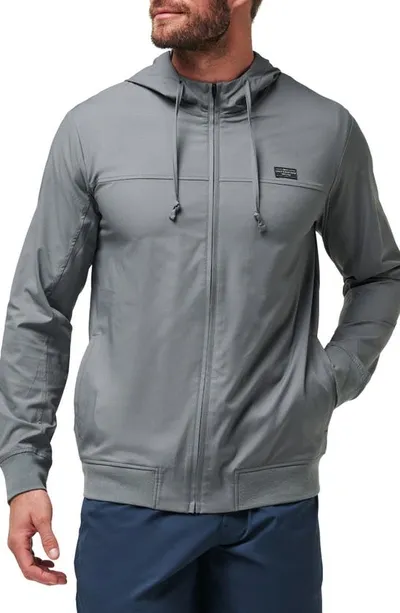 Travis Mathew Wanderlust Hooded Jacket In Quiet Shade