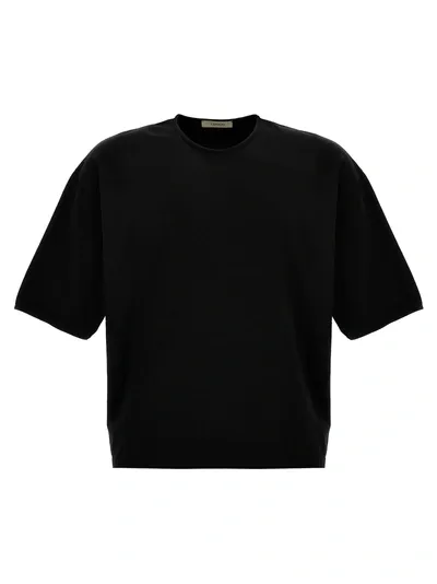 Lemaire Mercerized Cotton T-shirt In Black