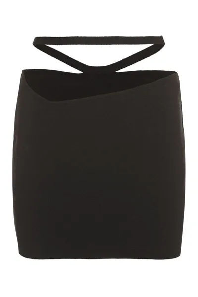 Andreädamo Andreādamo Knitted Mini Skirt In Black