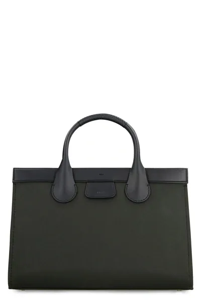 Chloé Women's Barbour X- Edith Canvas Tote Bag In Green