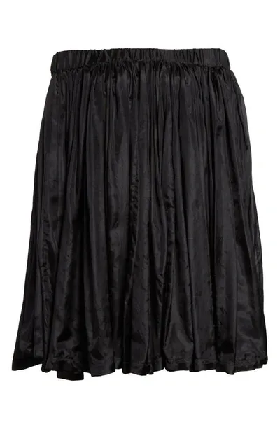 Rick Owens Medusa Draped Off The Shoulder Silk Tunic In Black