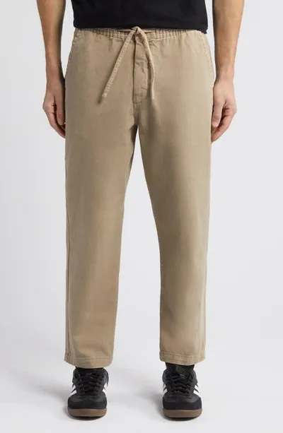 Wax London Kurt Organic Cotton Twill Pants In Light Khaki