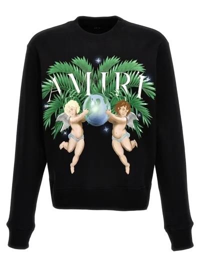 Amiri Airbrush Cherub Sweatshirt Black