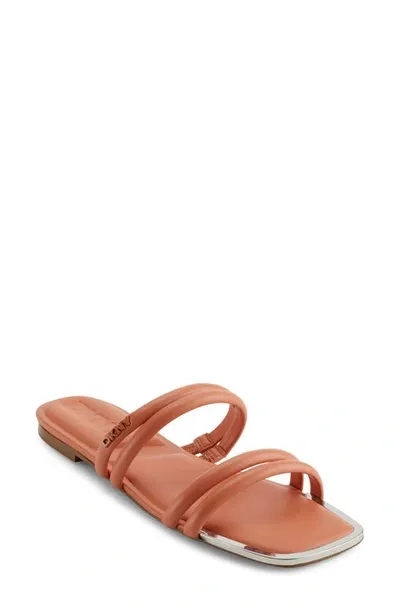 Dkny Square Toe Slide Sandal In Terracota