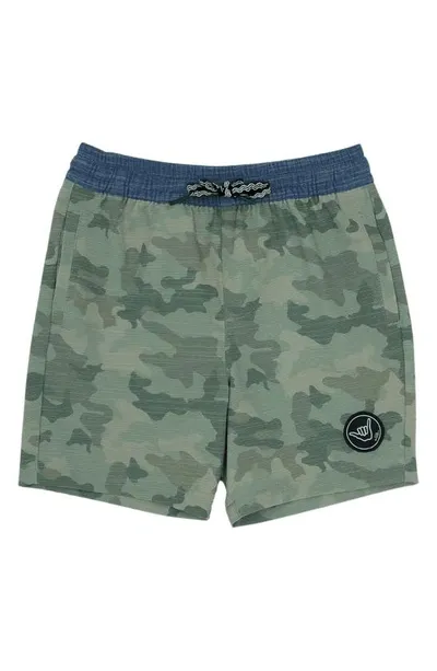 Feather 4 Arrow Kids' Seafarer Hybrid Shorts In Camo