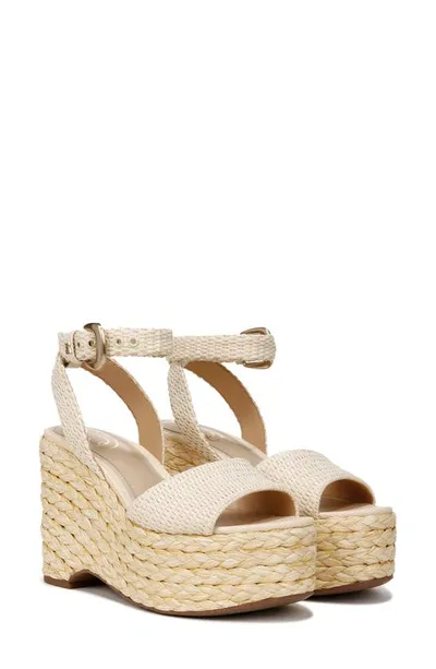 Sam Edelman April Platform Wedge Espadrille Sandal In Linen