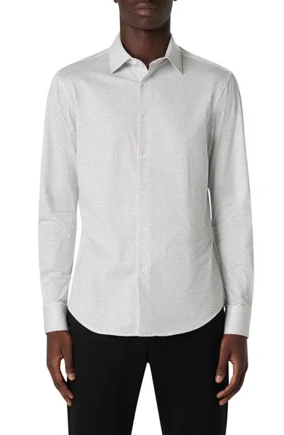 Bugatchi James Ooohcotton® Pin Dot Print Button-up Shirt In White