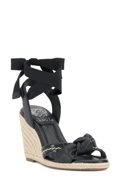 Vince Camuto Floriana Espadrille Wedge Sandal In Black